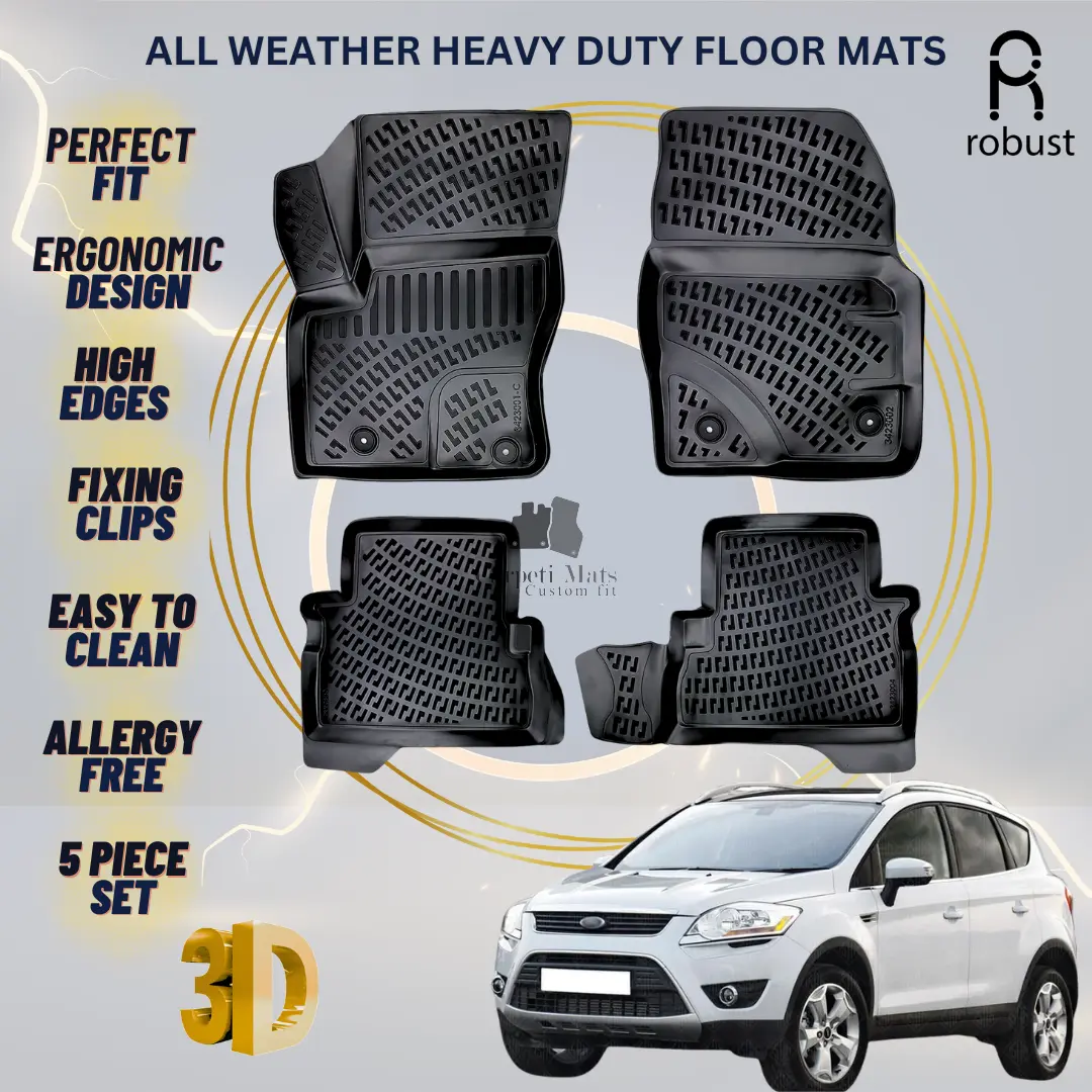 Floor Mats Liners For Ford Kuga 2008-2012 All Weather Heavy Duty 3D Car Rugs