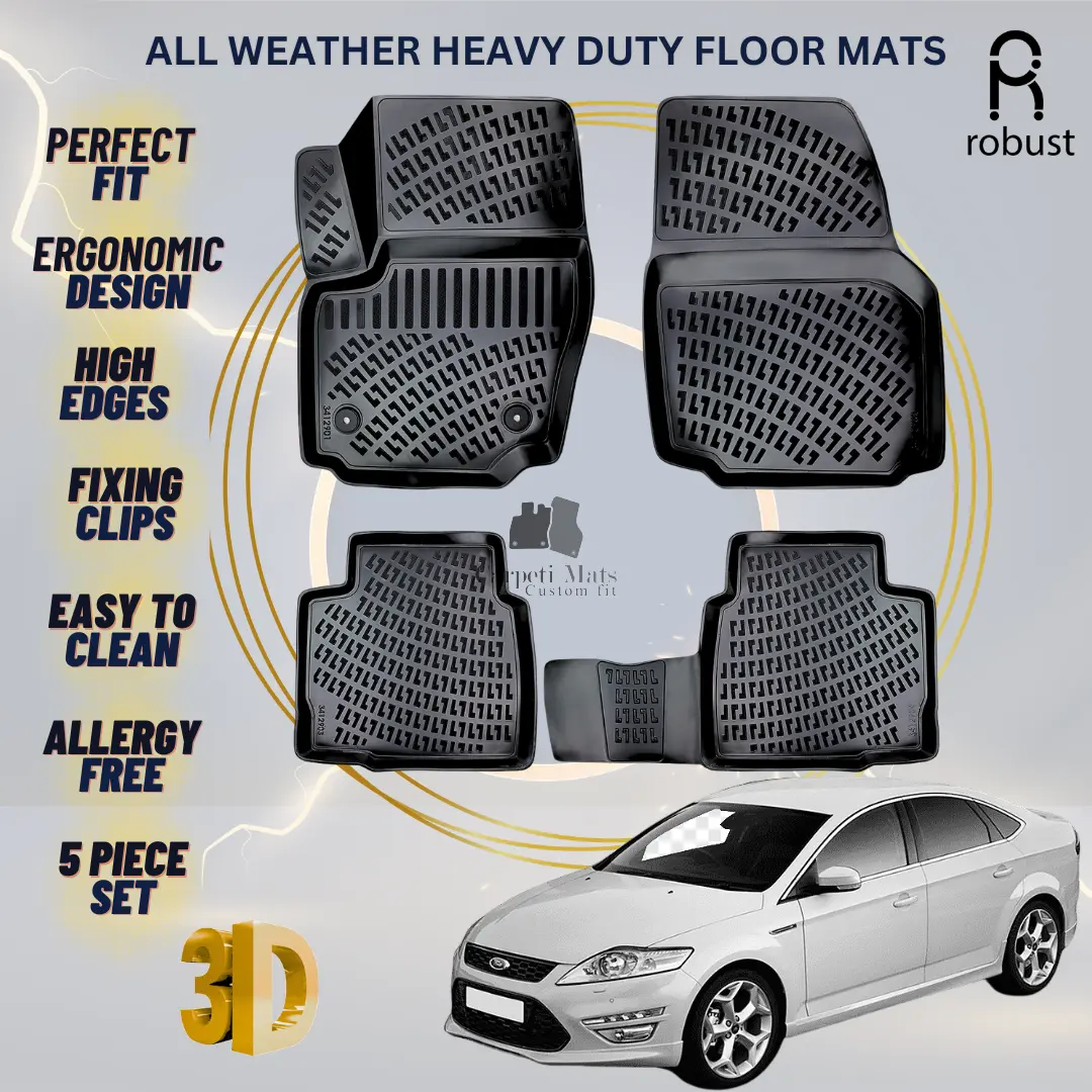 Floor Mats Liners For Ford Mondeo 2007-2014 All Weather Heavy Duty 3D Car Rugs