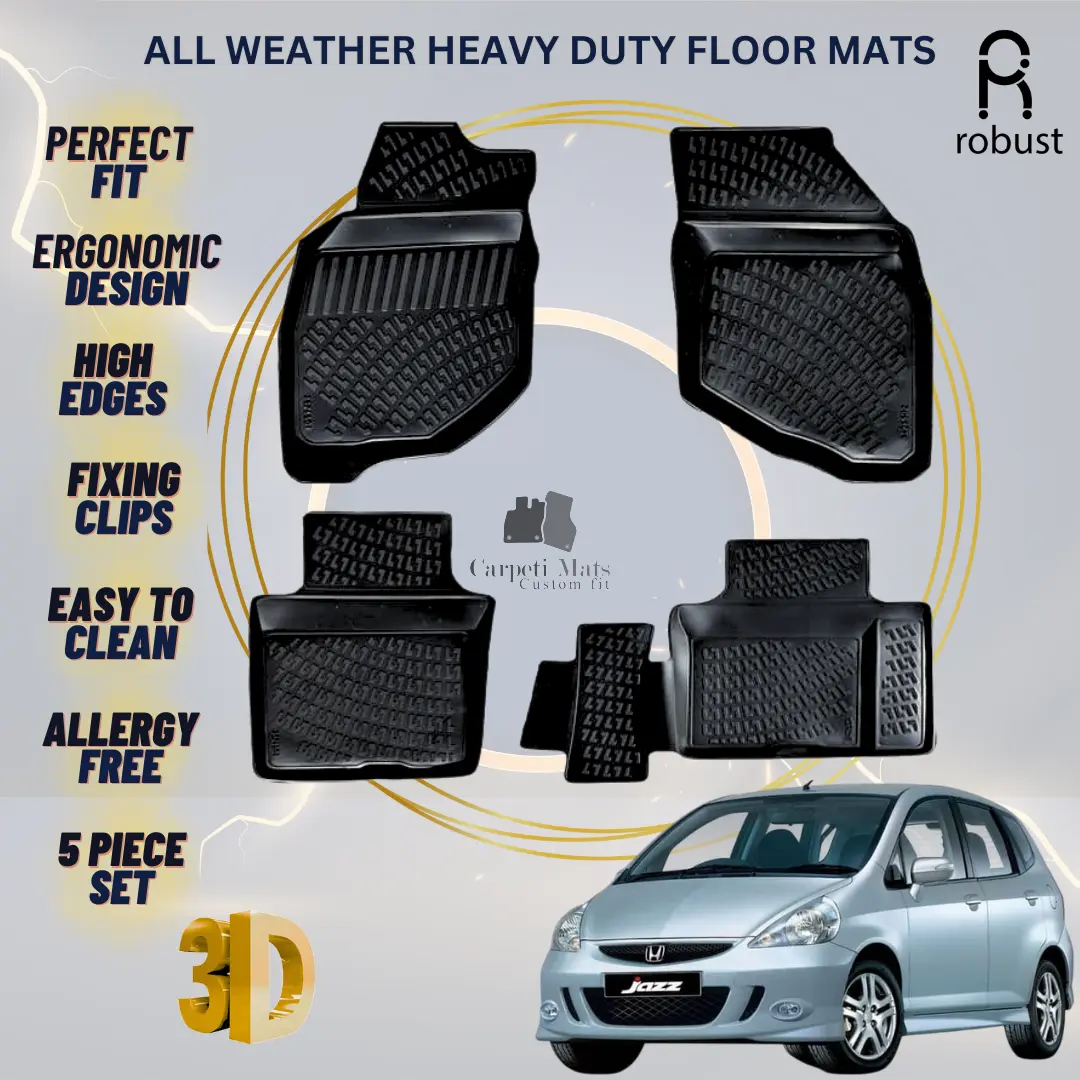 Floor Mats Liners For Honda Fit 2002-2008 All Weather Heavy Duty 3D Car Rugs New
