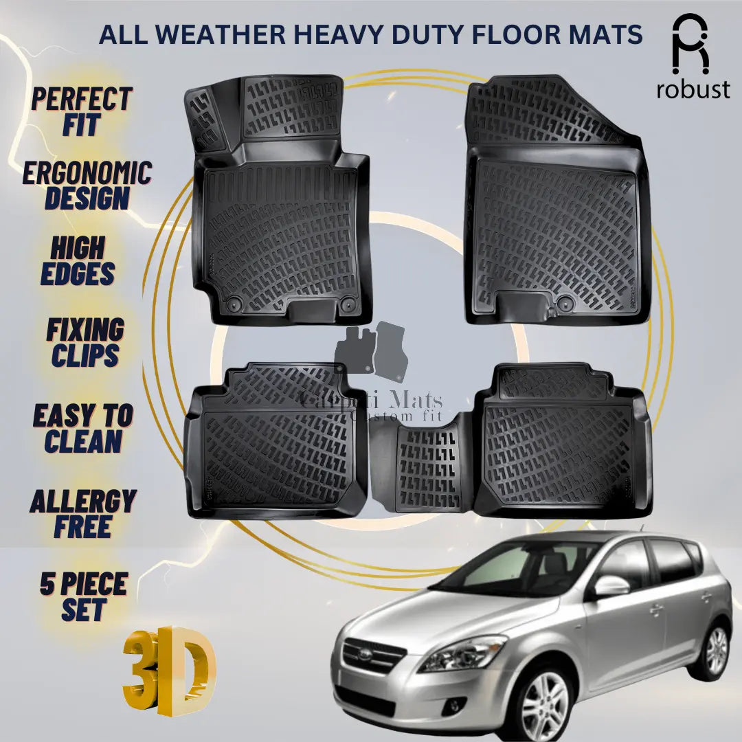 Floor Mats Liners For Kia Ceed 2006-2012 All Weather Heavy Duty 3D Car Rugs New
