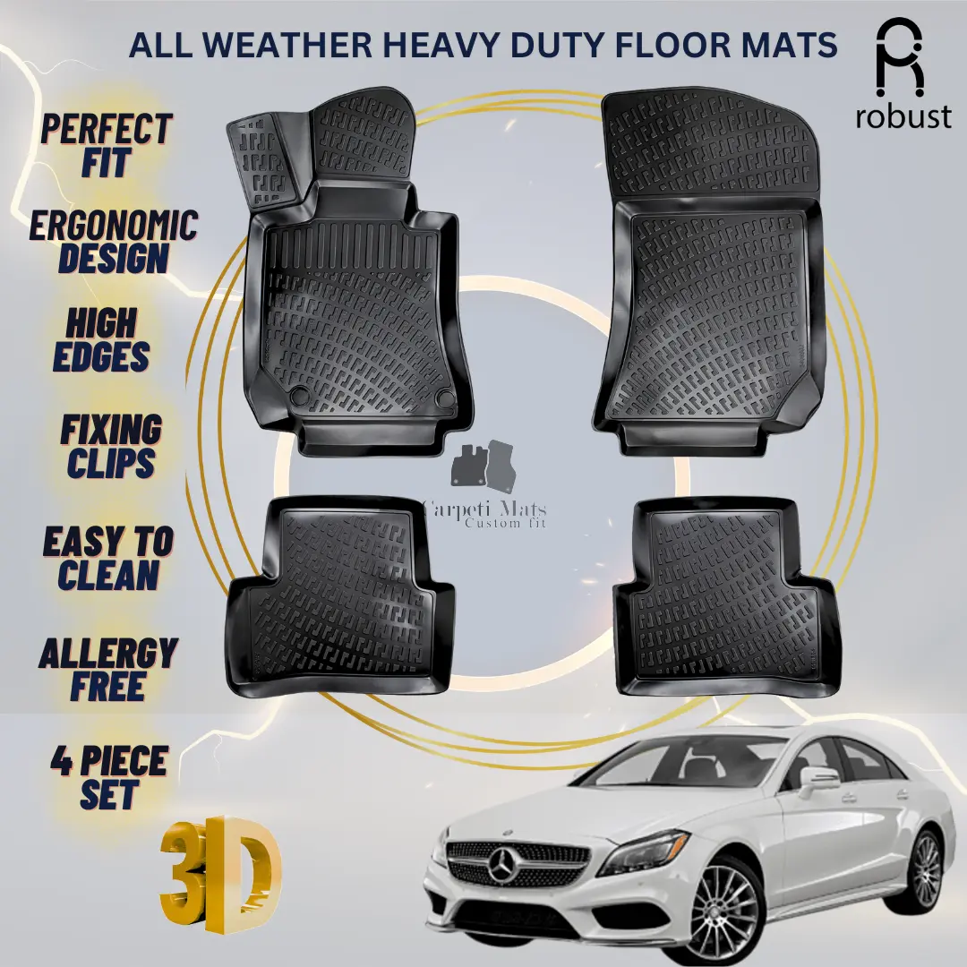 Floor Mats Liners For Mercedes CLS C218 2010-2018 All Weather Heavy Duty Rugs 3D