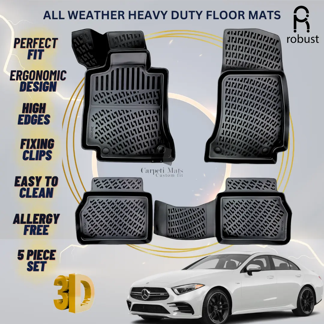 Floor Mats Liners For Mercedes CLS C257 2018-2024 All Weather Heavy Duty Rugs 3D