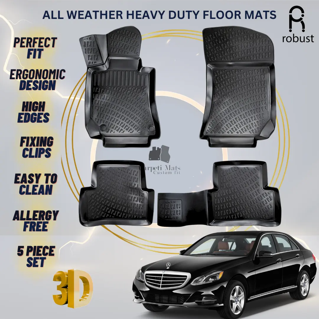 Floor Mats Liners For Mercedes E-Class W212 2010-2016 All Weather Heavy Duty Rug