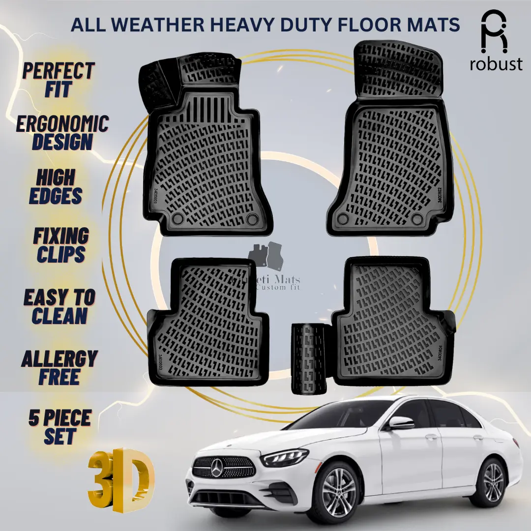 Floor Mats Liners For Mercedes E-Class W213 2017-2023 All Weather Heavy Duty Rug