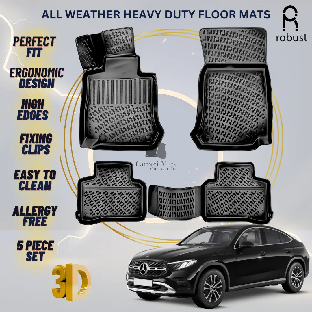 Floor Mats Liners For Mercedes GLC Coupe C254 2023-2025 All Weather Heavy Duty