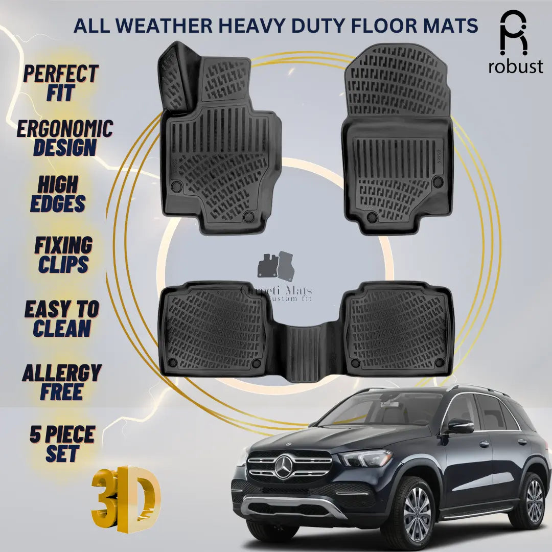 Floor Mats Liners For Mercedes GLE W167 2020-2026 All Weather Heavy Duty Car Rug