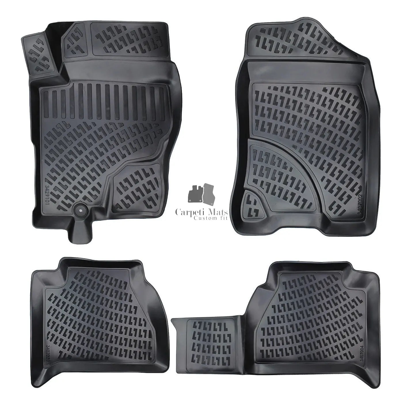 Floor Mats Liners For Nissan Navara 2005-2013 All Weather Heavy Duty 3D Car Rugs