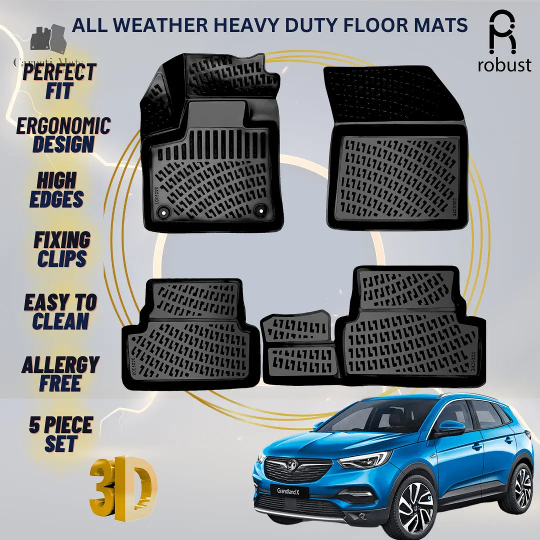 Floor Mats Liners For Opel Grandland X 2017-2020 All Weather Heavy Duty Car Rugs