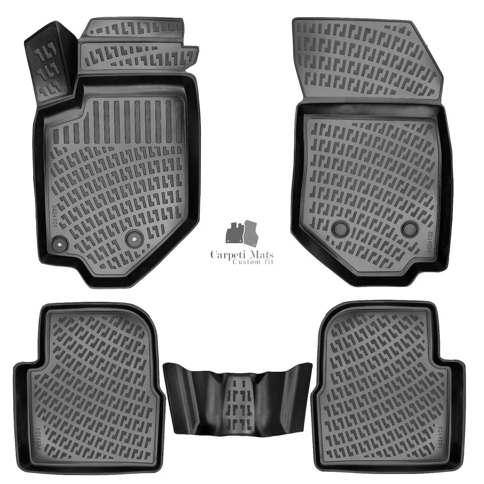 Floor Mats Liners For Peugeot 2008 2020-2025 All Weather Heavy Duty 3D Car Rugs