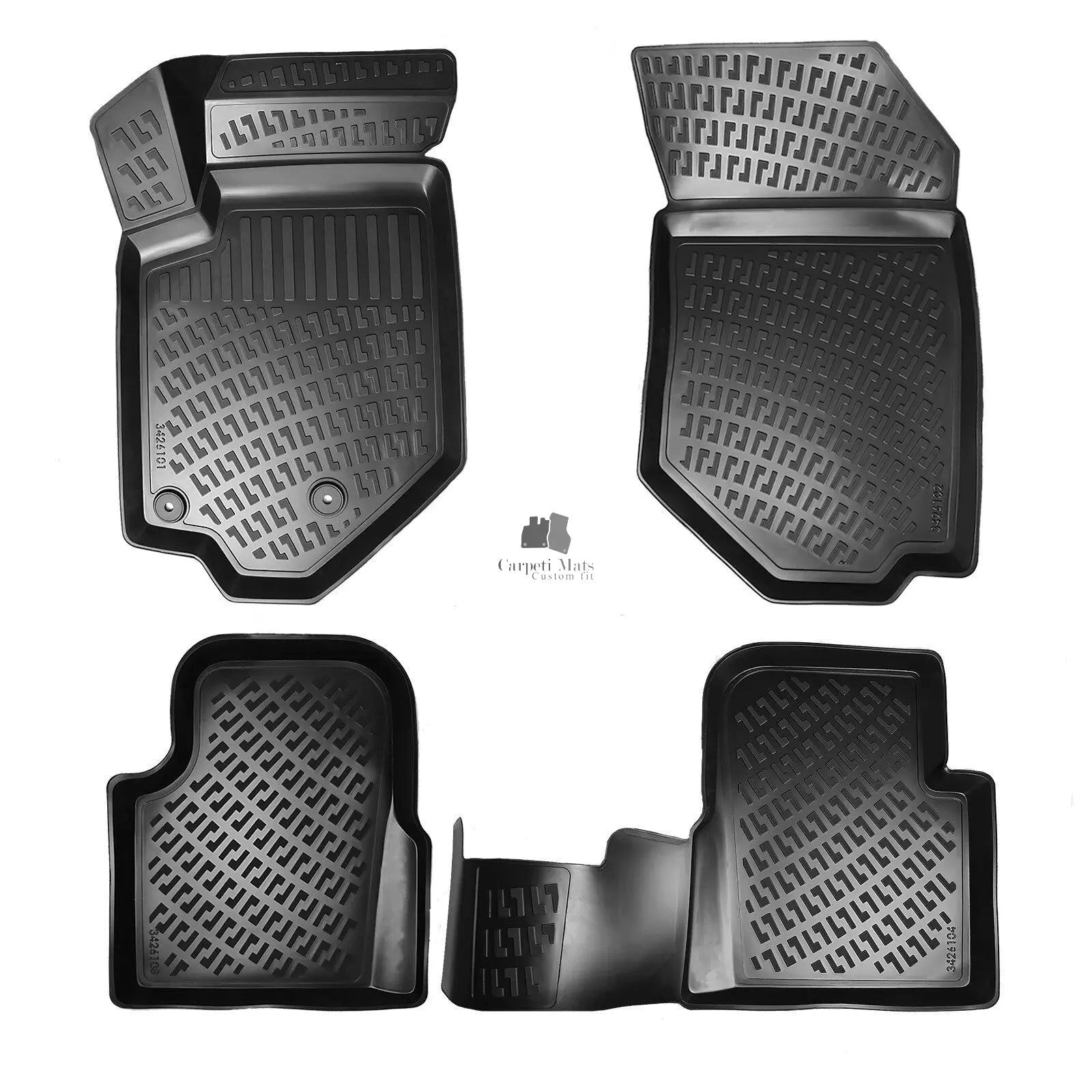 Floor Mats Liners For Peugeot 208 2020-2025 All Weather Heavy Duty 3D Car Rugs