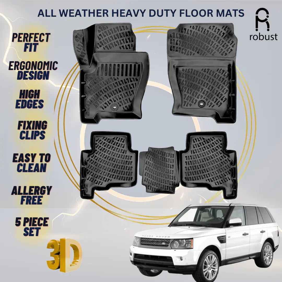 Floor Mats Liners For Range Rover Sport 2006-2013 All Weather Heavy Duty Rugs