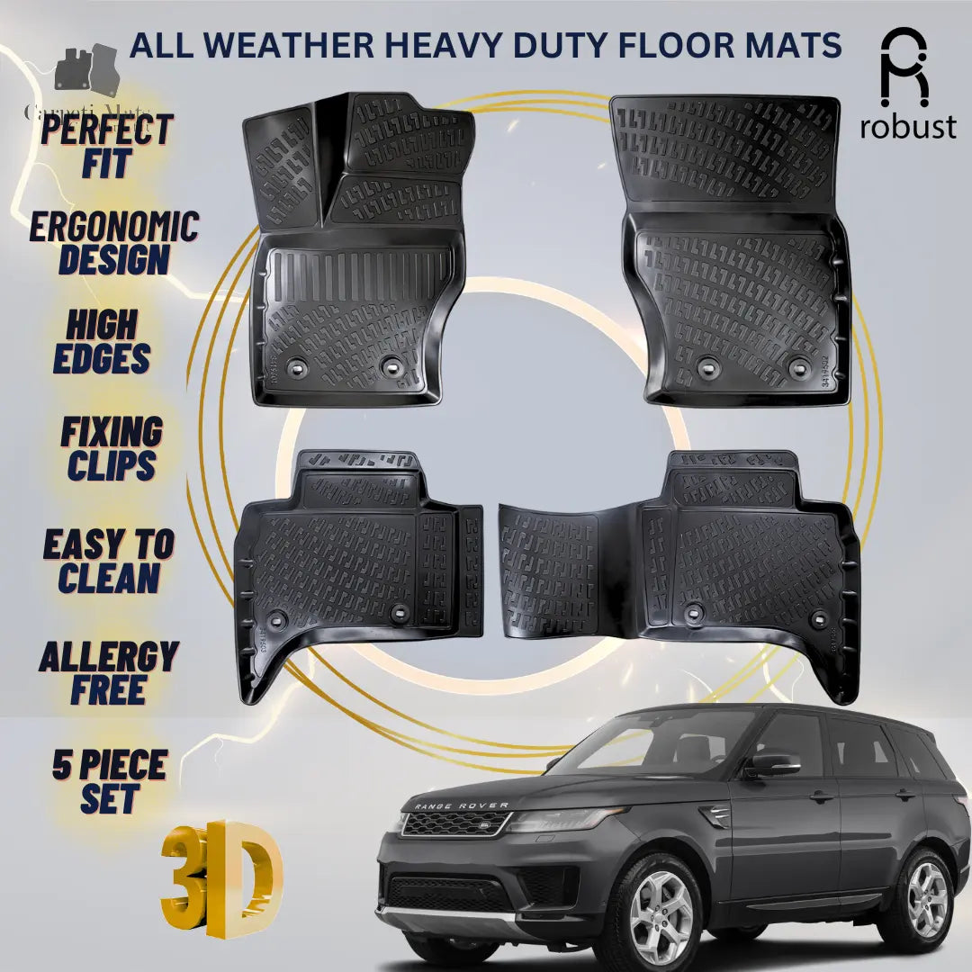 Floor Mats Liners For Range Rover Sport 2013-2022 All Weather Heavy Duty Rugs