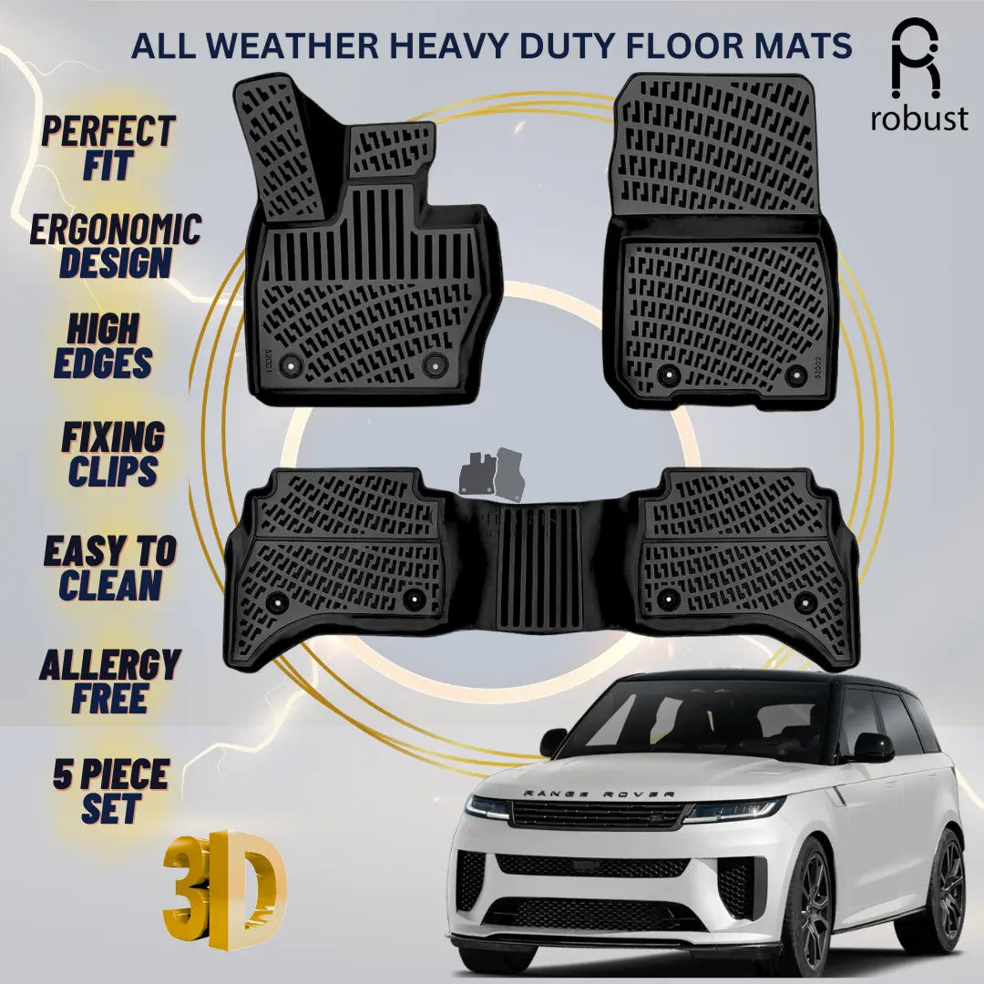 Floor Mats Liners For Range Rover Sport 2023-2025 All Weather Heavy Duty Rugs