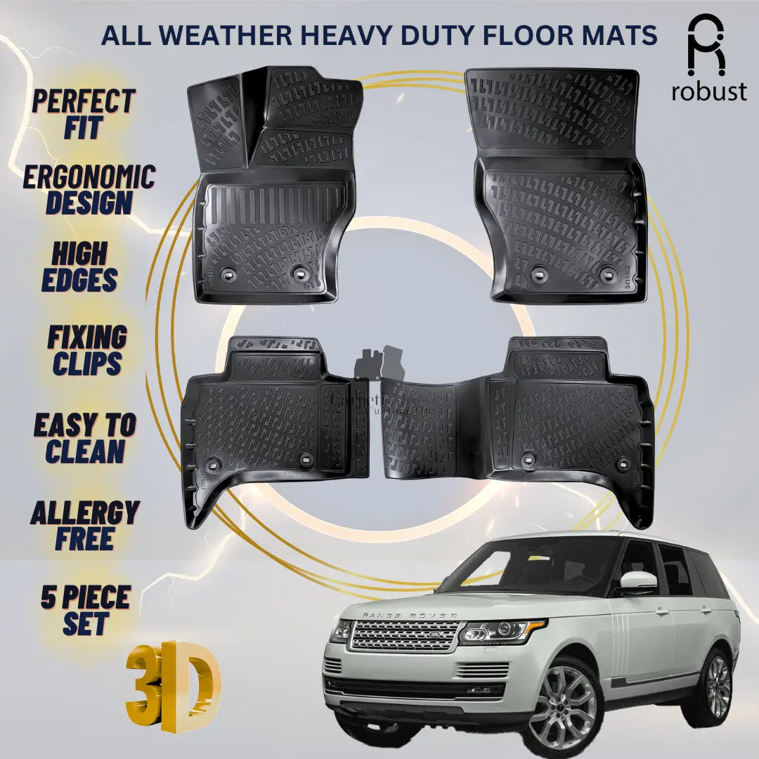 Floor Mats Liners For Range Rover Vogue 2012-2022 All Weather Heavy Duty Rugs