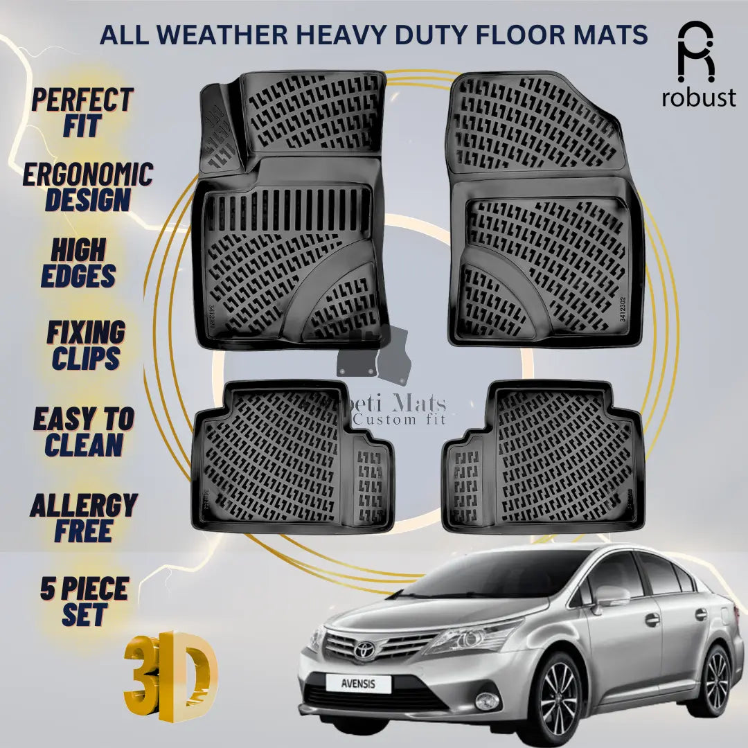Floor Mats Liners For Toyota Avensis 2012-2015 All Weather Heavy Duty Car Rugs