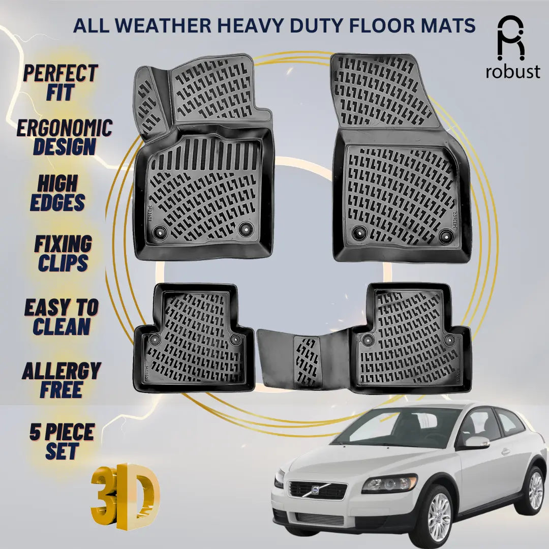 Floor Mats Liners For Volvo C30 2006-2013 All Weather Heavy Duty 3D Car Rugs New