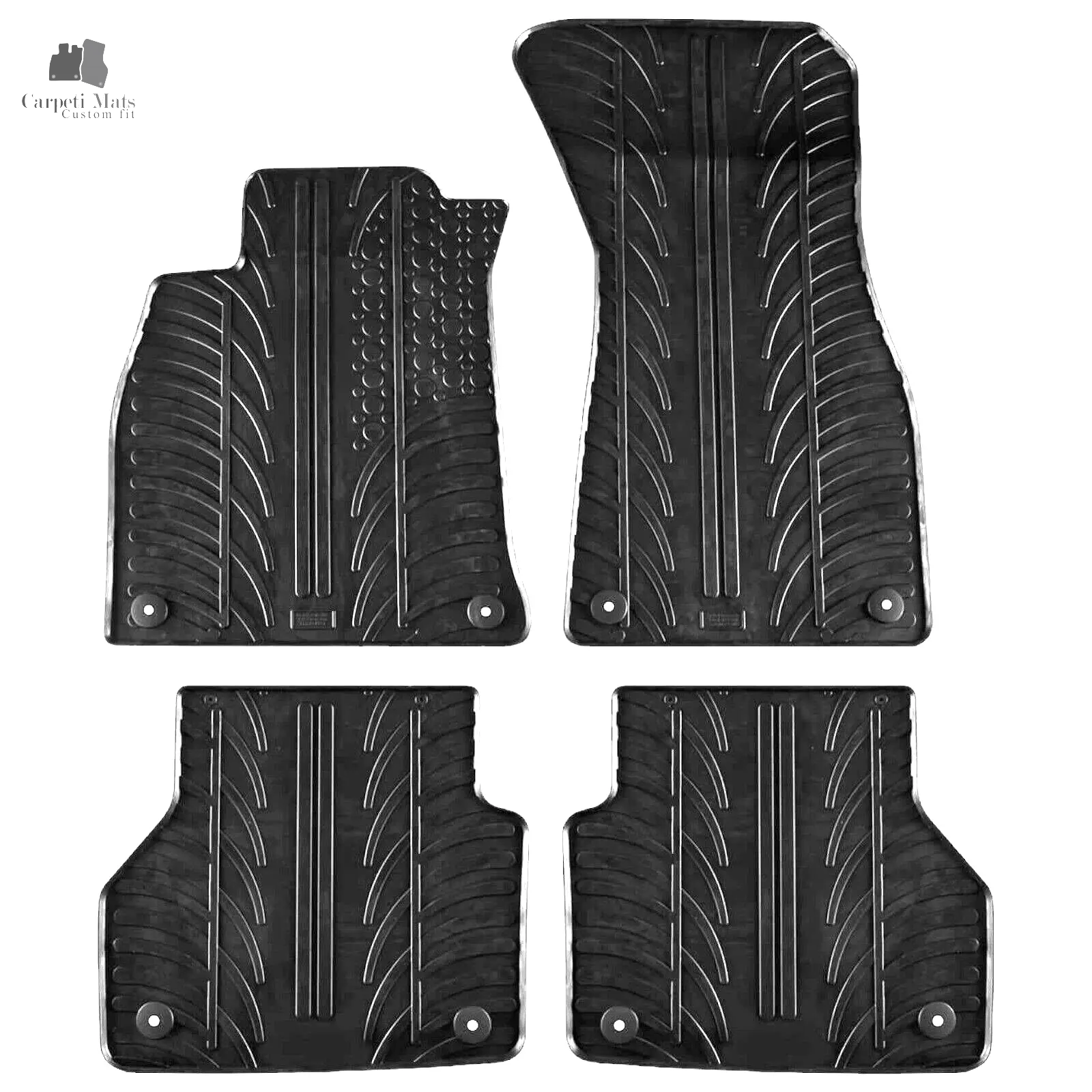 For Audi A7 2018-2024 Car Floor Mats Rubber All Weather Heavy Duty Auto Liners