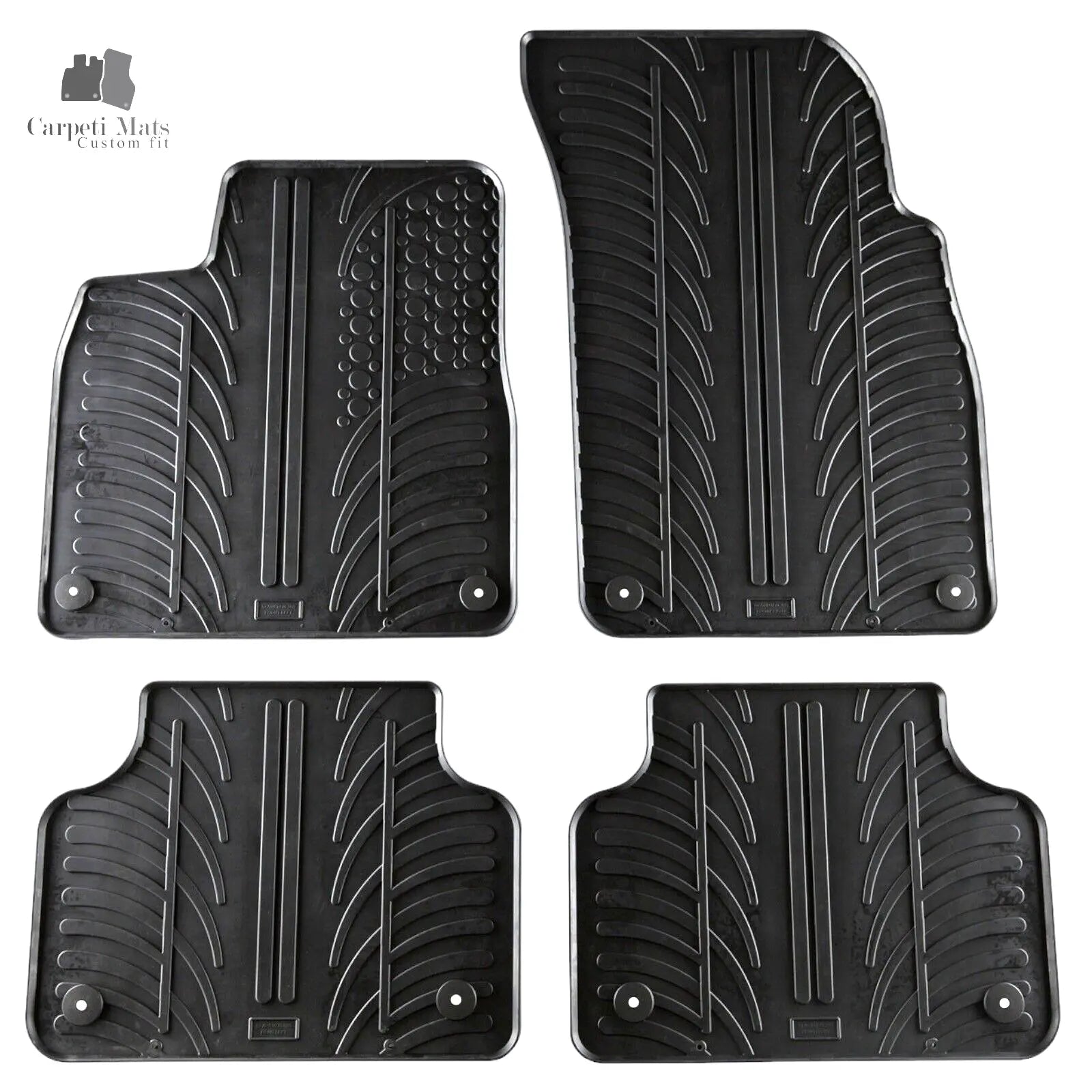 For Audi Q7 2015-2024 Car Floor Mats Rubber All Weather Heavy Duty Auto Liners