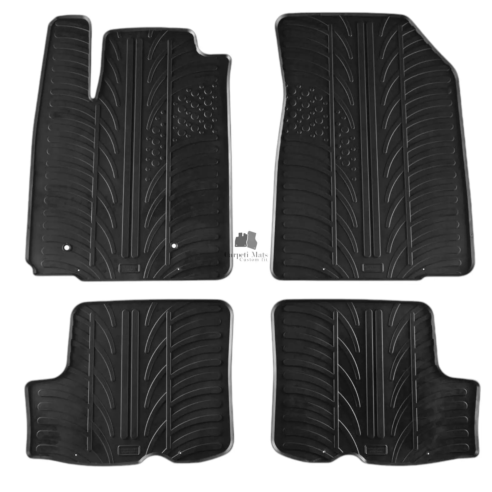 For Dacia Sandero 2008-2012 Car Floor Mats Rubber All Weather Heavy Duty Liners