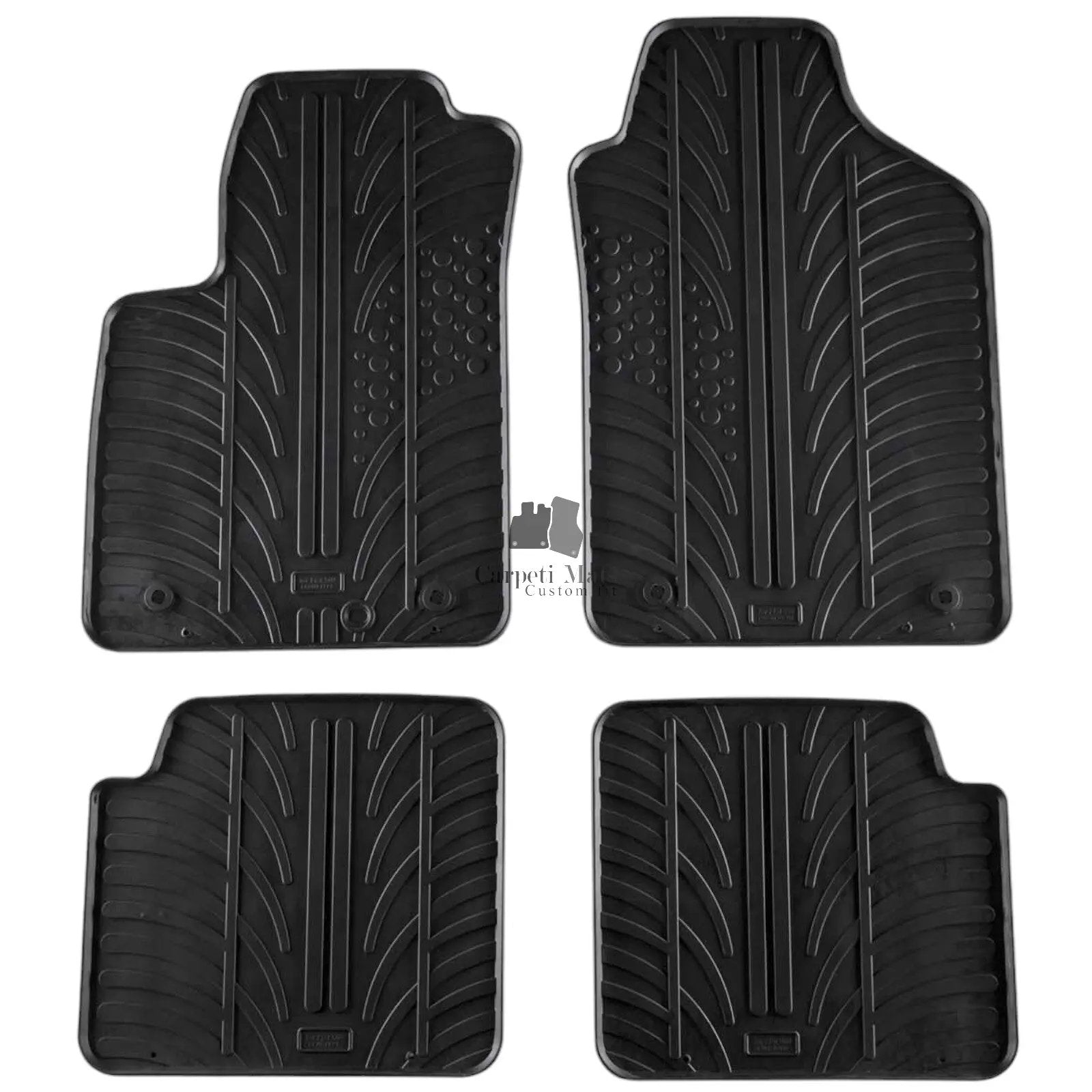 For Fiat 500 2007-2012 Car Floor Mats Rubber All Weather Heavy Duty Liners New