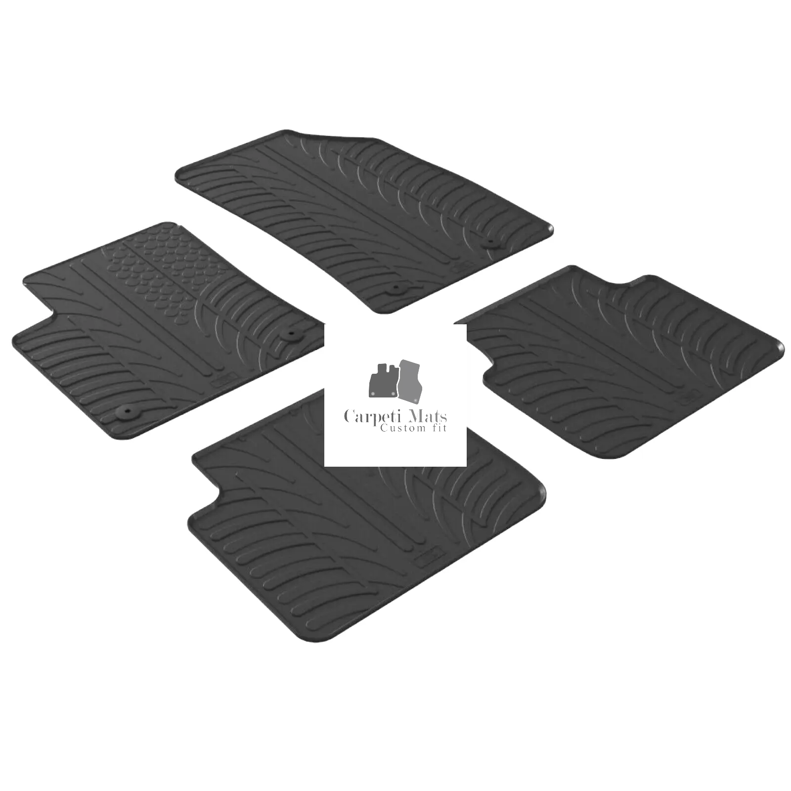 For Opel Crossland 2021-2024 Car Floor Mats Rubber All Weather Heavy Duty Liners