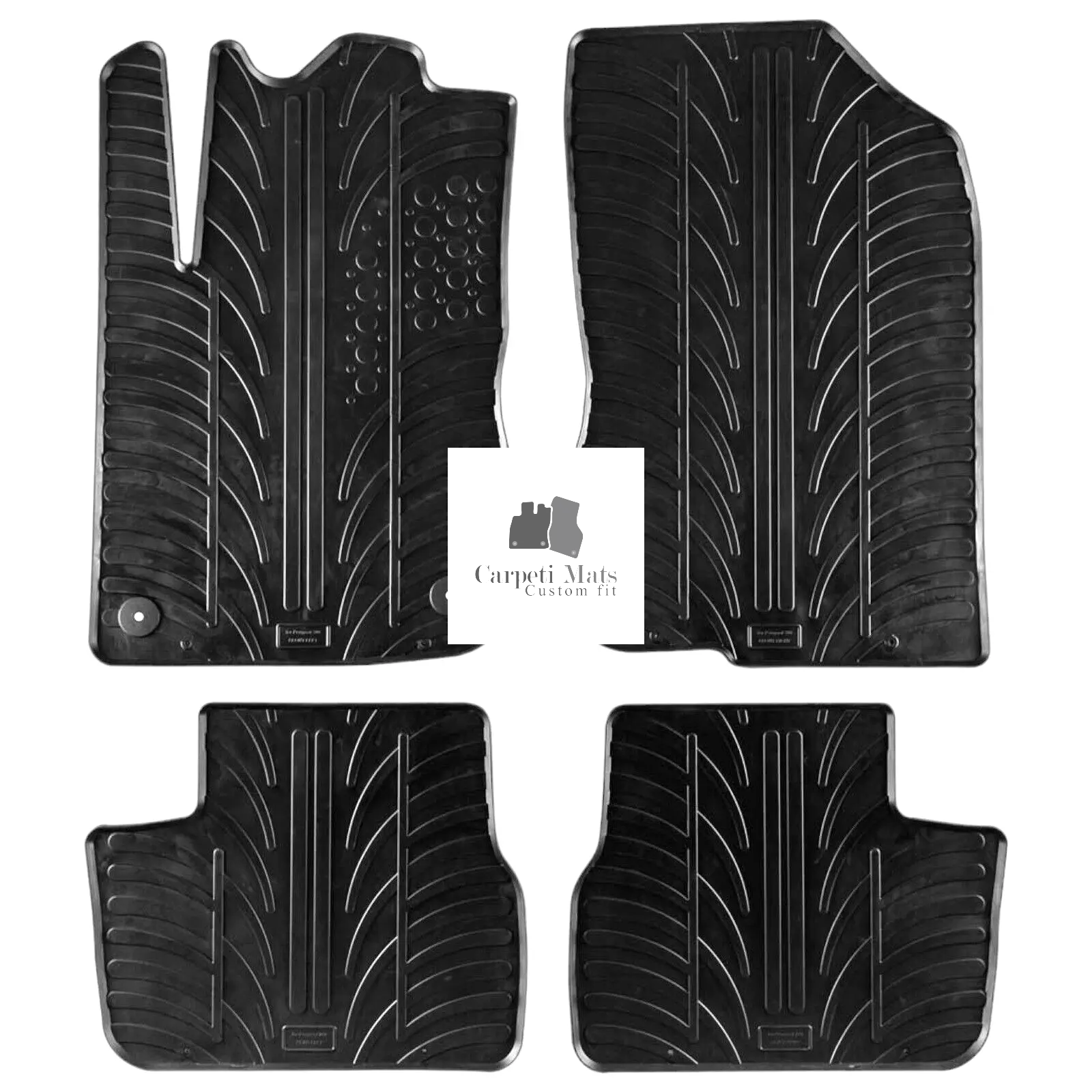 For Peugeot 208 2012-2019 Car Floor Mats Rubber All Weather Heavy Duty Liners Ne