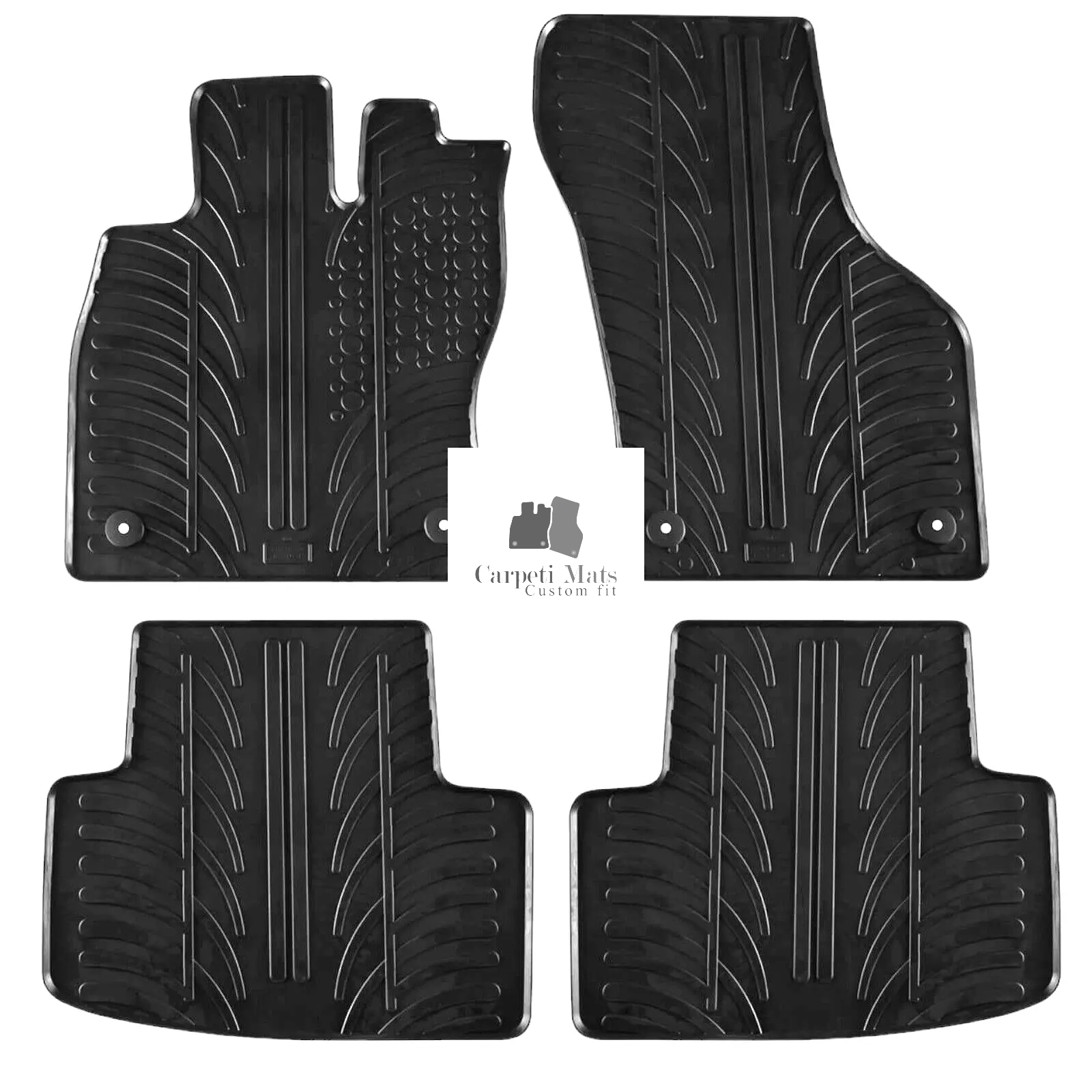 For Skoda Octavia 2019-2024 Car Floor Mats Rubber All Weather Heavy Duty Liners