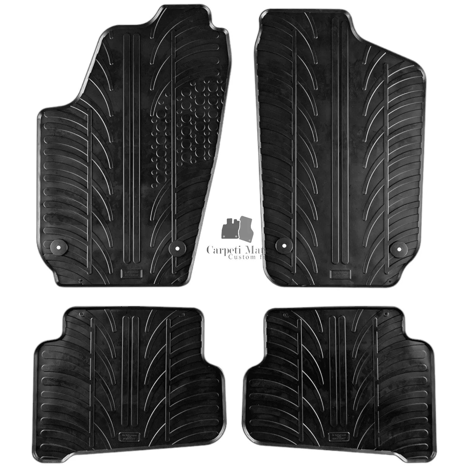 For Volkswagen Polo 2009-2017 Rubber Car Floor Mats All Weather Heavy Duty Liner