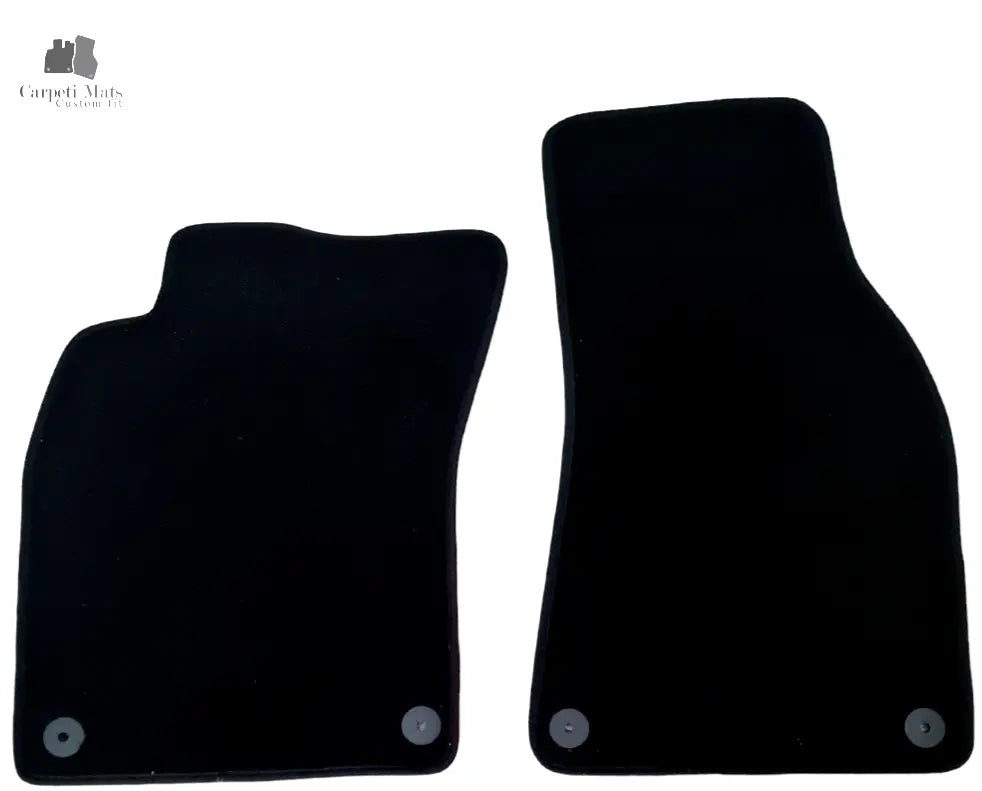 Front Car Floor Mats For Audi A6 C6 Waterproof Black Velour Carpet Liners 2pcs