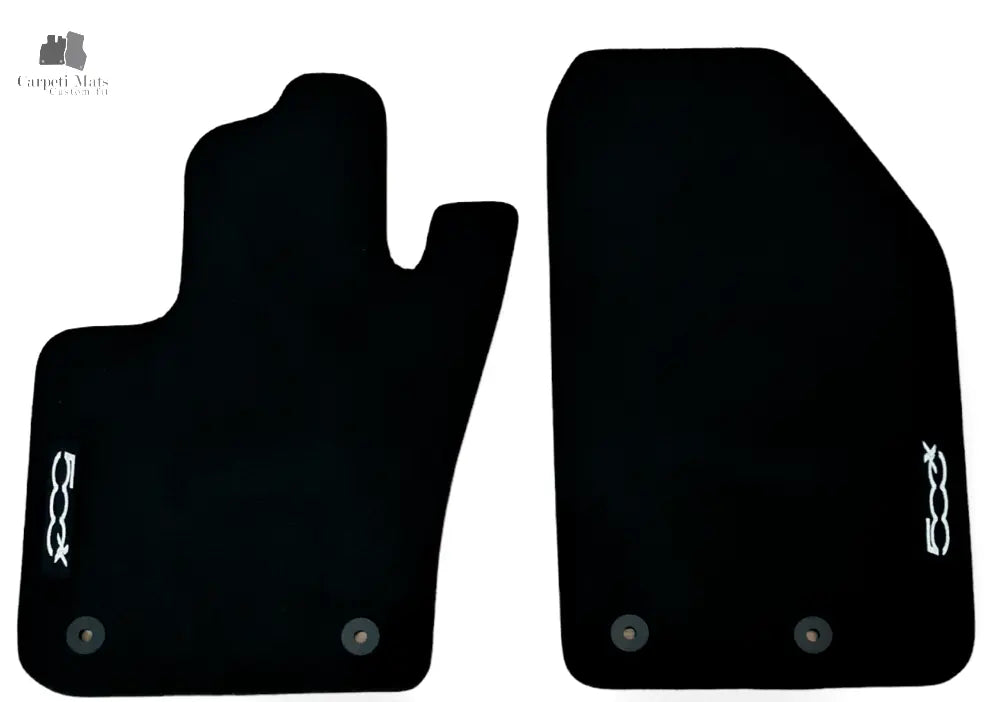 Front Car Floor Mats For Fiat 500x Velour Waterproof Carpet Rugs Auto Liners 2pc