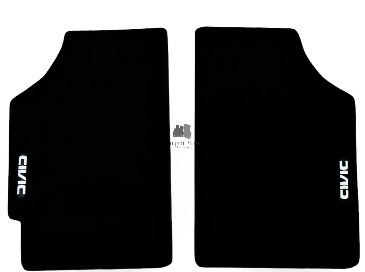 Front Car Floor Mats For Honda Civic 3-Door Waterproof Velour Carpet Liners 2pcs