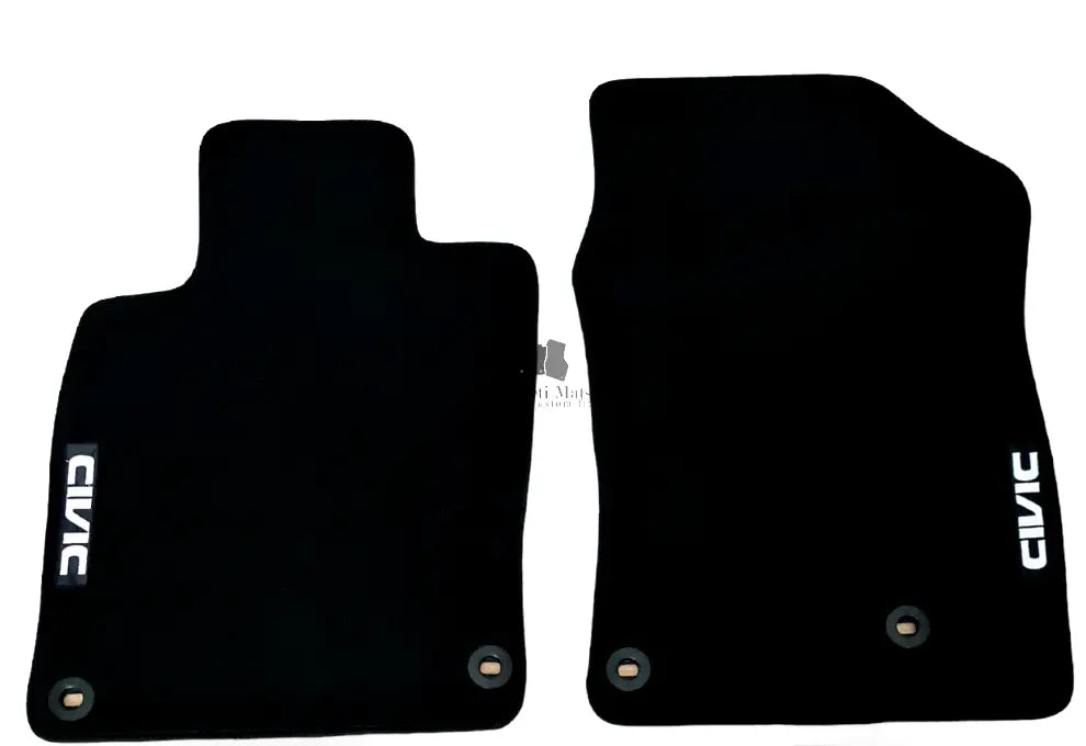 Front Car Floor Mats For Honda Civic Waterproof Velour Carpet Rugs Auto Liners 2