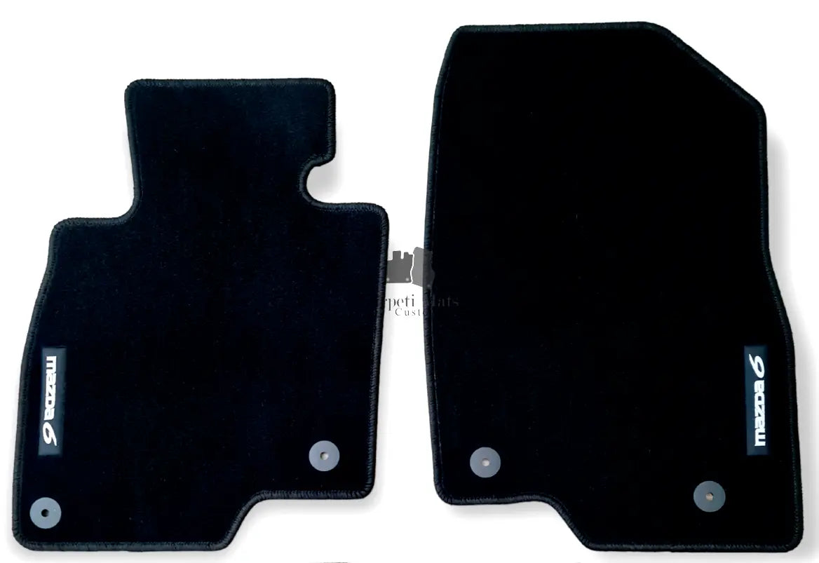 Front Car Floor Mats For Mazda 6 Sedan Velour Waterproof Black Carpet Rugs Liner