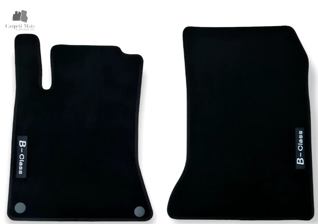 Front Car Floor Mats For Mercedes B-Class Velour Auto Liners Waterproof Carpet