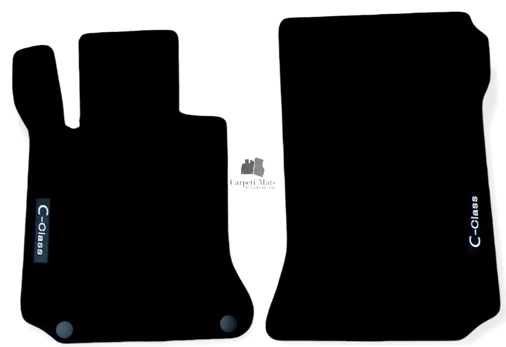 Front Car Floor Mats For Mercedes C Class W204 Velour Auto Liners Waterproof 2pc