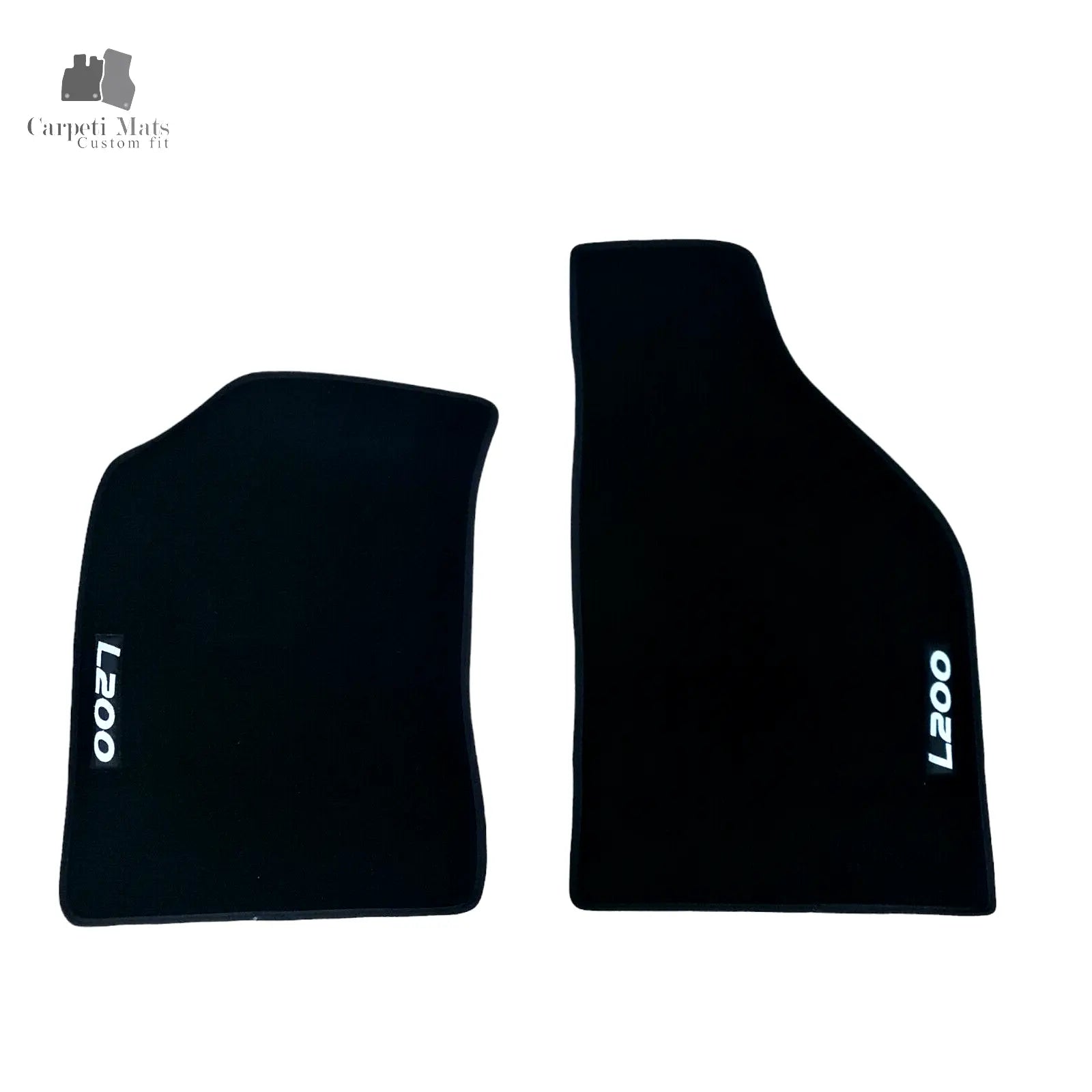 Front Car Floor Mats For Mitsubishi L-200 Velour Waterproof Carpet Liners 2pcs