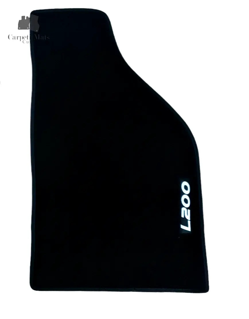 Front Car Floor Mats For Mitsubishi L-200 Velour Waterproof Carpet Liners 2pcs