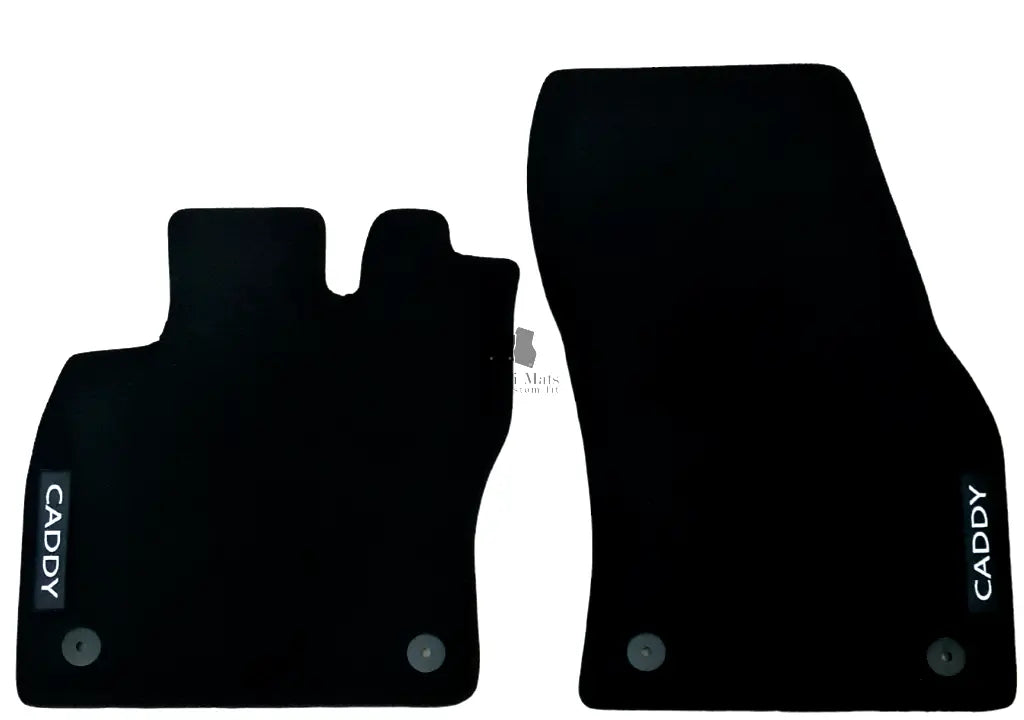 Front Car Floor Mats For VW Caddy Velour Waterproof Carpet Rugs Auto Liners 2pcs
