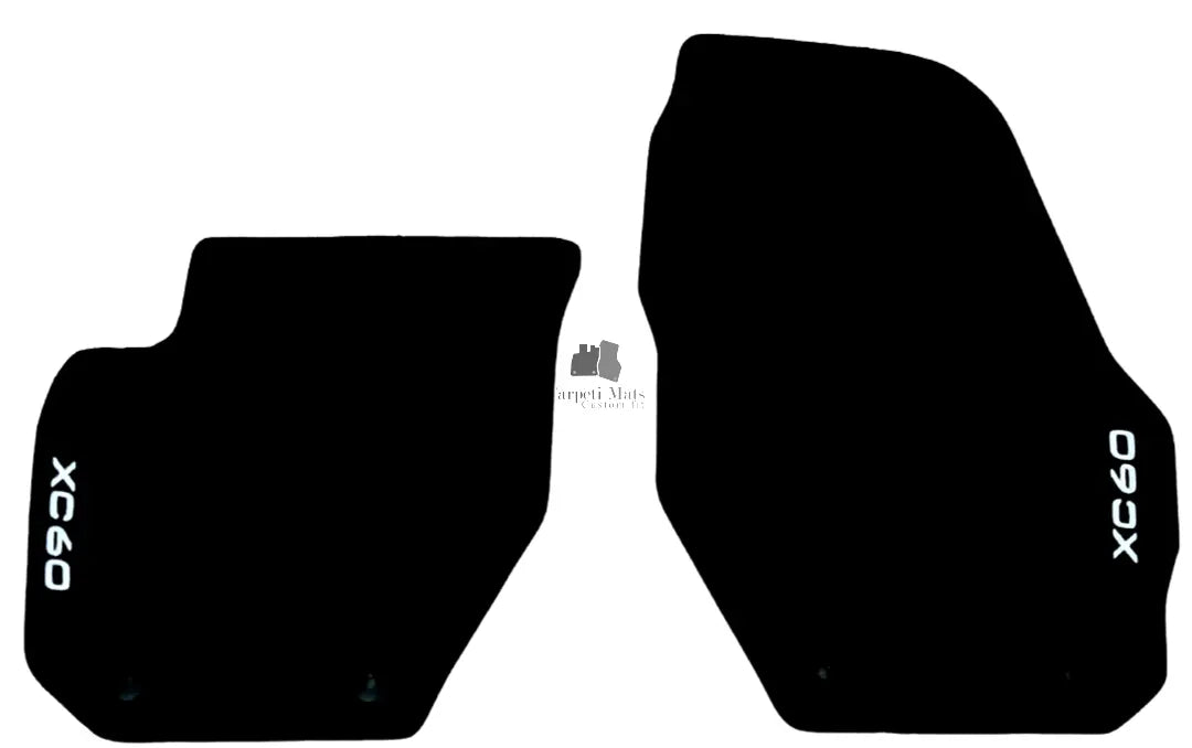 Front Car Floor Mats For Volvo XC 60 Velour Waterproof Black Carpet Auto Liners