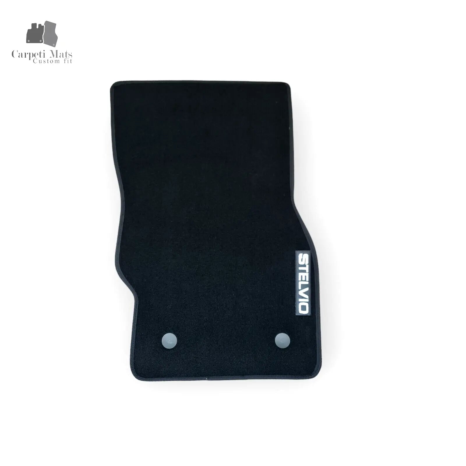 Front Car Floor Mats Velour For Alfa Romeo Stelvio Waterproof Carpet Liners 2pcs
