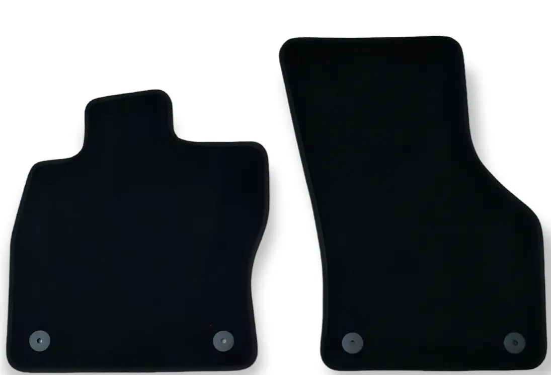 Front Car Floor Mats Velour For Audi A3 Waterproof Black Carpet Auto Liners 2pcs