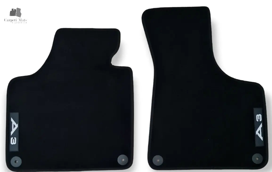 Front Car Floor Mats Velour For Audi A3 Waterproof Carpet Liners All Season 2pcs