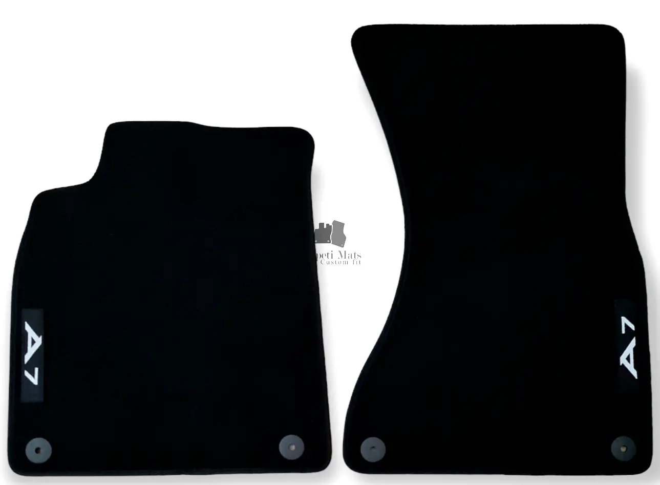 Front Car Floor Mats Velour For Audi A7 Waterproof Black Carpet Auto Liners 2pcs