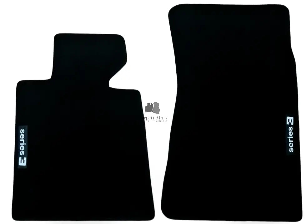 Front Car Floor Mats Velour For BMW 3 M3 E30 Waterproof Black Carpet Auto Liners