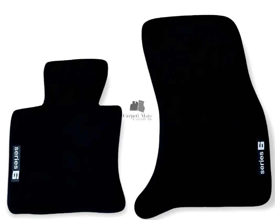 Front Car Floor Mats Velour For BMW 6 M6 Waterproof Black Carpet Liners New 2pcs