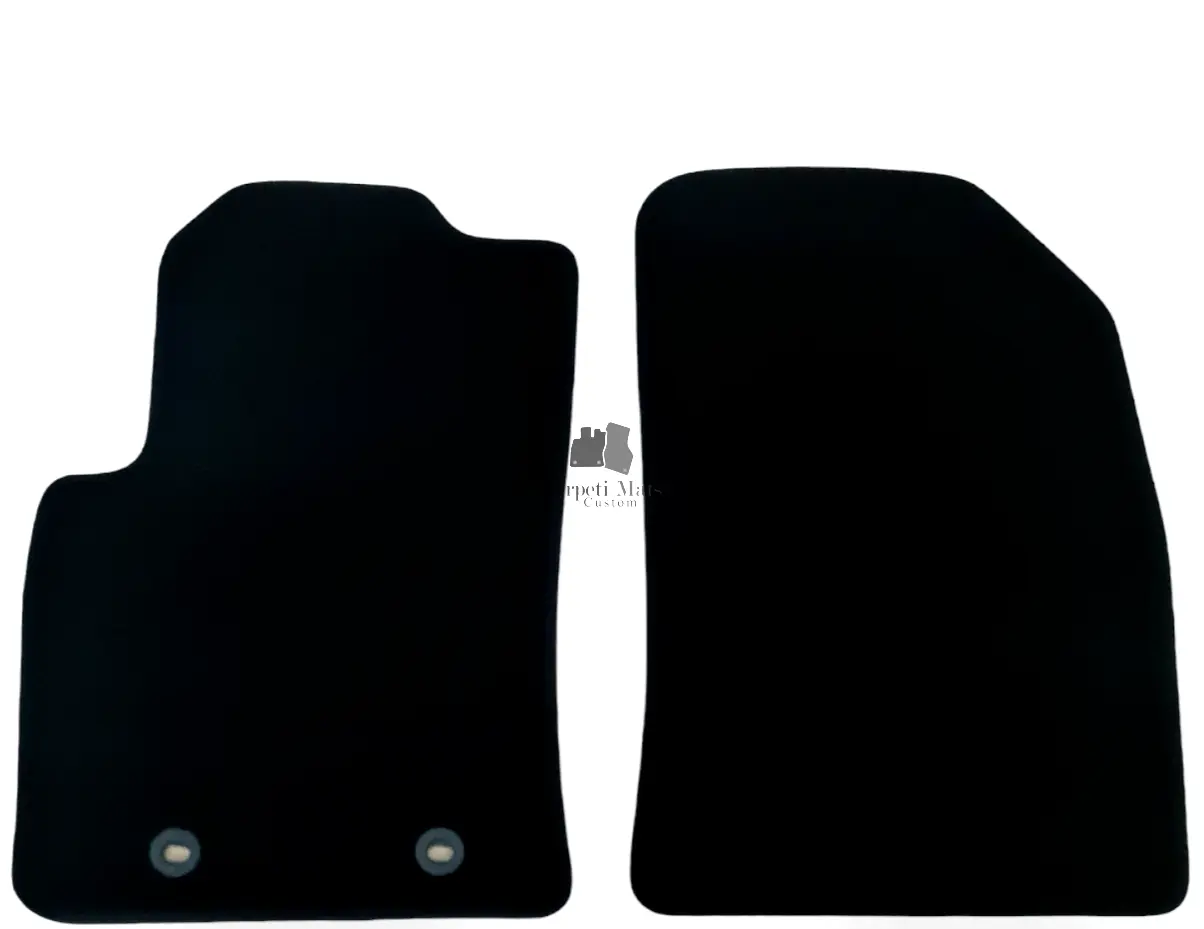 Front Car Floor Mats Velour For Ford Fiesta Waterproof Black Carpet Liners 2pcs