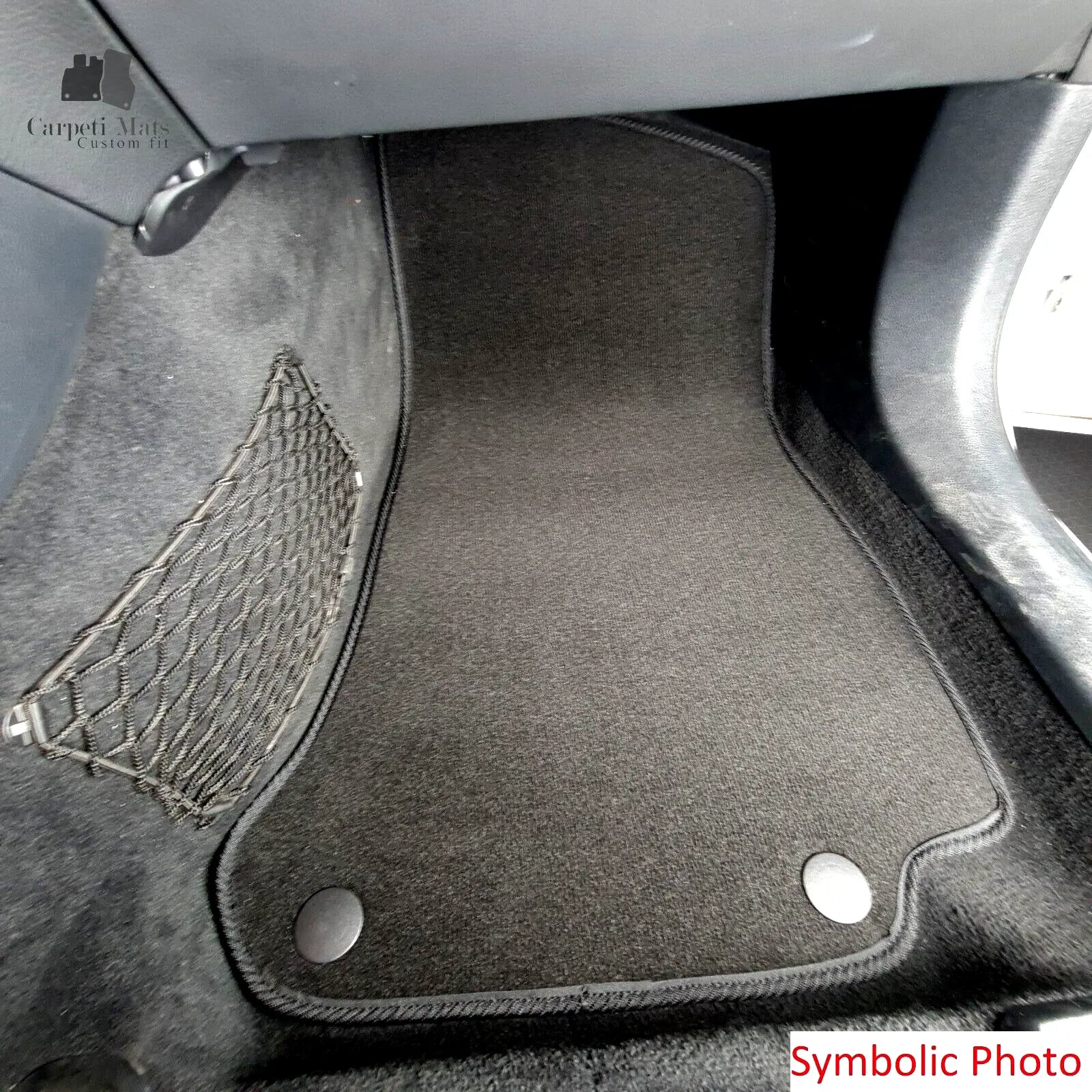 Front Car Floor Mats Velour For Ford Focus Waterproof Black Carpet Liners 2pcs