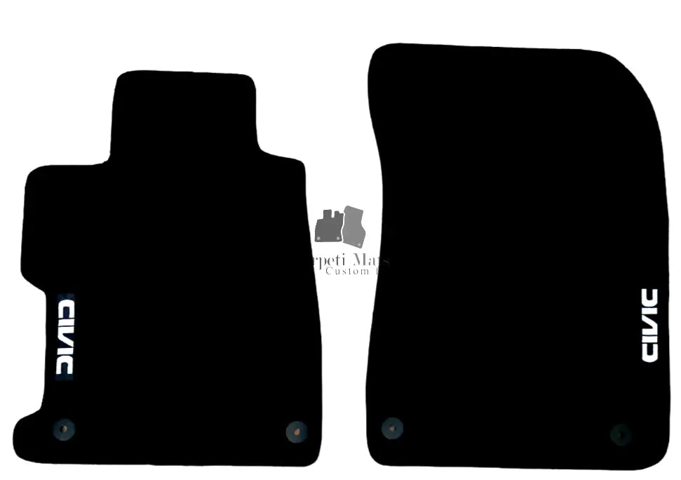 Front Car Floor Mats Velour For Honda Civic Sedan Waterproof Carpet Auto Liners
