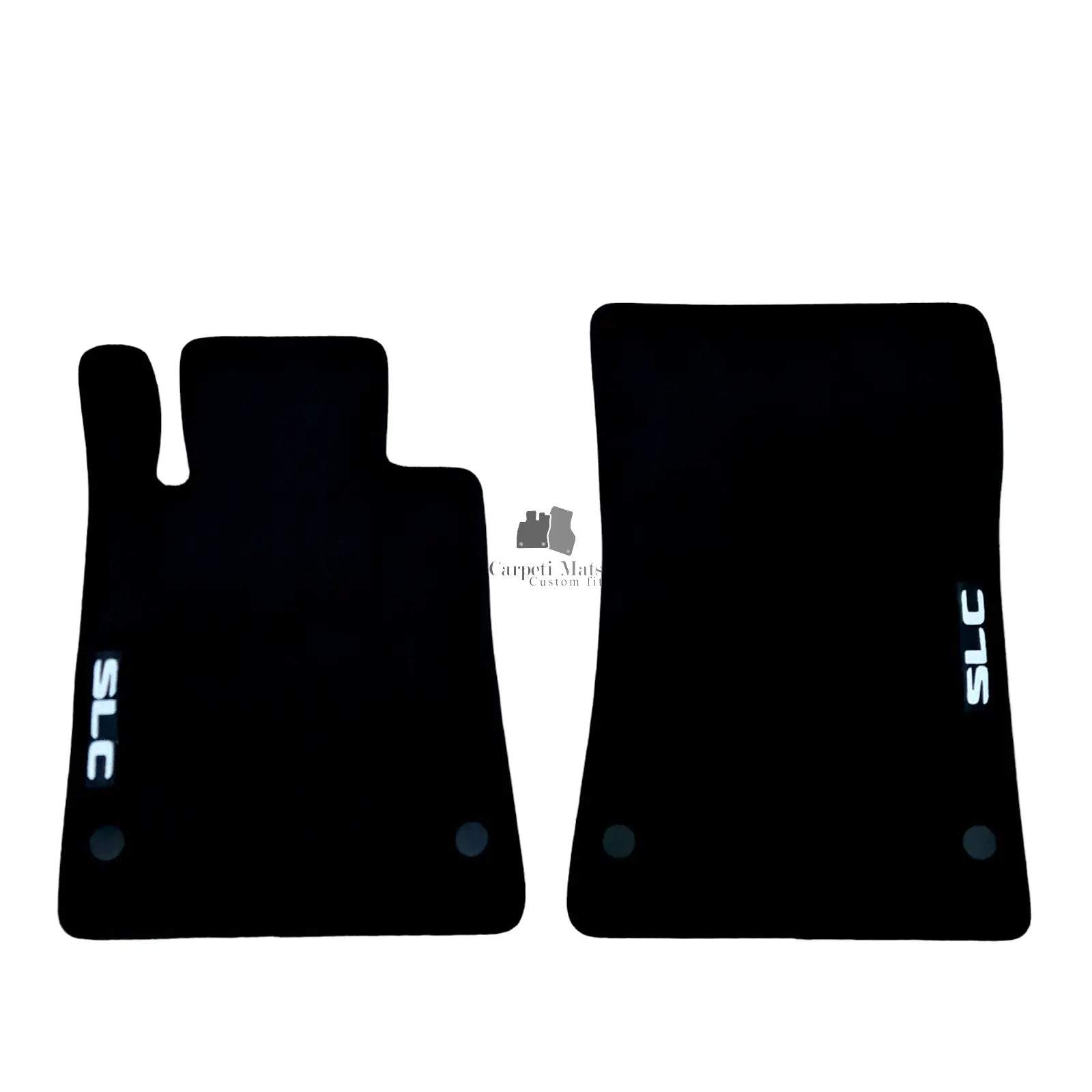 Front Car Floor Mats Velour For Mercedes SLC Waterproof Black Carpet Liners 2pcs