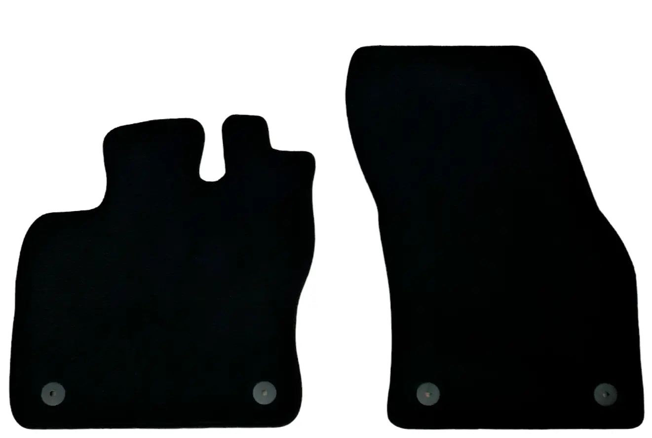 Front Car Floor Mats Velour For Seat Tarraco Waterproof Black Carpet Liners 2pcs